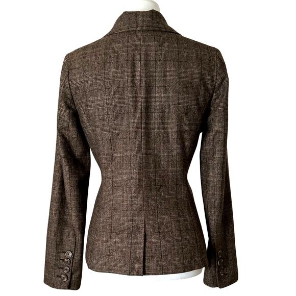 Vince Wool Cashmere Glen Check Blazer – Women’s Size 8 Tailored Jacket - Picture 3 of 6